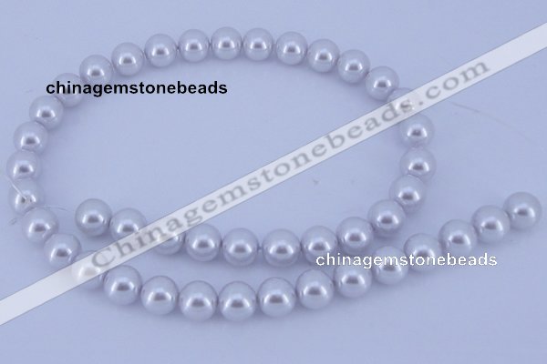 CGL74 10PCS 16 inches 8mm round dyed glass pearl beads wholesale