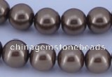 CGL98 5PCS 16 inches 16mm round dyed glass pearl beads wholesale