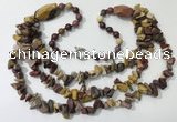 CGN675 22 inches stylish mookaite gemstone beaded necklaces