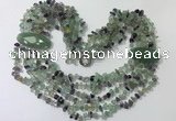 CGN760 20 inches stylish 6 rows fluorite chips necklaces