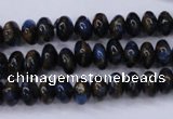 CGO181 15.5 inches 5*8mm rondelle gold blue color stone beads