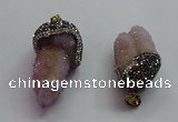 CGP1531 20*40mm - 30*50mm nuggets druzy quartz pendants