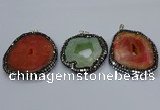 CGP3086 40*50mm - 50*65mm freeform druzy agate pendants