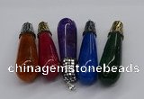 CGP3163 20*75mm - 20*80mm teardrop agate gemstone pendants