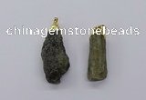 CGP3268 15*40mm - 20*55mm nuggets green kyanite pendants
