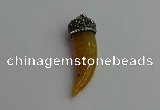 CGP331 10*45mm - 12*50mm oxhorn agate pendants wholesale