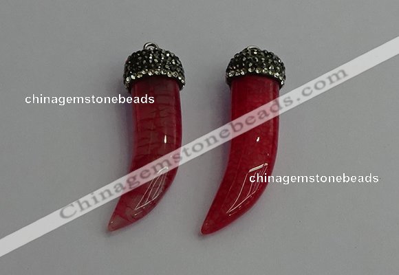 CGP333 10*45mm - 12*50mm oxhorn agate pendants wholesale