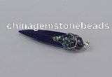 CGP3362 15*50mm - 16*65mm sticks lapis lazuli gemstone pendants