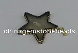 CGP3377 45*45mm star druzy agate pendants wholesale