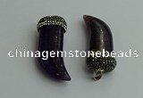 CGP582 16*50mm - 18*55mm oxhorn agate pendants wholesale