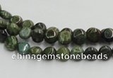CGR14 16 inches 6mm flat round green rain forest stone beads wholesale