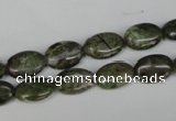 CGR27 15.5 inches 8*12mm oval green rain forest stone beads