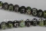 CGR45 15.5 inches 4*6mm rondelle green rain forest stone beads