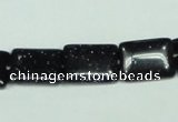 CGS130 15.5 inches 12*16mm rectangle blue goldstone beads wholesale