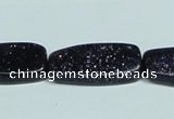 CGS133 15.5 inches 15*30mm twisted rectangle blue goldstone beads wholesale