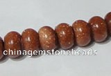 CGS65 15.5 inches 8*12mm rondelle goldstone beads wholesale