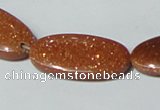 CGS80 15.5 inches 15*30mm oval goldstone beads wholesale
