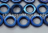 CHE1020 15.5 inches 12mm donut plated hematite beads wholesale