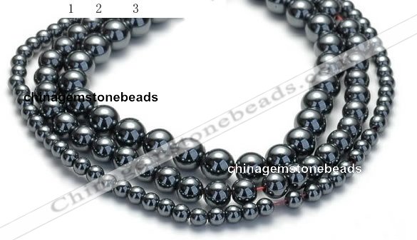 CHE18 16 inches 4mm & 6mm & 8mm round hematite beads Wholesale