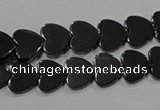 CHE269 15.5 inches 10*10mm heart hematite beads wholesale