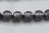 CHE405 15.5 inches 10mm round matte hematite beads wholesale