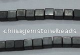CHE416 15.5 inches 3*3mm cube matte hematite beads wholesale