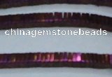 CHE573 15.5 inches 1*3*3mm square plated hematite beads wholesale