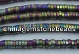 CHE674 15.5 inches 1*2mm tyre matte plated hematite beads