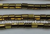 CHE889 15.5 inches 2*2mm faceted tube plated hematite beads wholesale