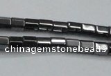 CHE895 15.5 inches 3*3mm faceted tube hematite beads wholesale