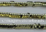 CHE920 15.5 inches 1*3mm triangle plated hematite beads wholesale