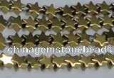 CHE947 15.5 inches 6mm star plated hematite beads wholesale