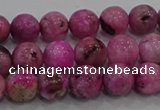 CHM222 15.5 inches 8mm round dyed hemimorphite beads wholesale