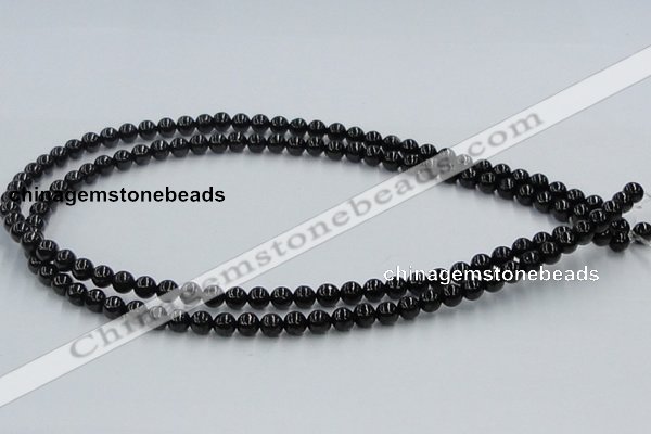CJB02 16 inches 6mm round natural jet gemstone beads wholesale