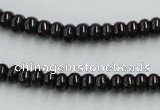 CJB09 16 inches 4*6mm rondelle natural jet gemstone beads wholesale