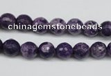 CJJ12 15 inches 8mm faceted round dyed lucky jade beads