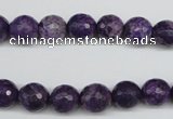 CJJ14 15.5 inches 10mm faceted round dyed lucky jade beads