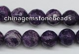CJJ15 15.5 inches 12mm faceted round dyed lucky jade beads