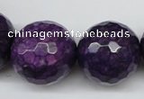 CJJ19 15.5 inches 20mm faceted round dyed lucky jade beads