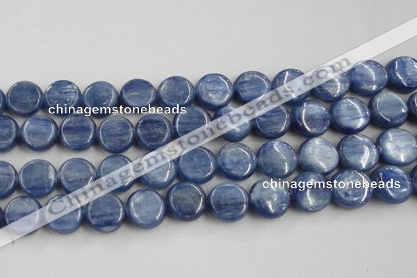 CKC515 15.5 inches 16mm flat round natural Brazilian kyanite beads