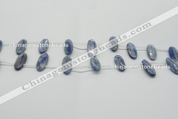 CKC75 Top drilled 11*25mm oval natural kyanite gemstone beads