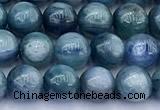 CKC836 15 inches 7mm round blue kyanite gemstone beads