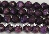 CKU22 15.5 inches 8mm faceted round purple kunzite beads wholesale