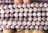 CKU354 15 inches 8mm round kunzite gemstone beads wholesale