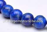 CLA25 12mm round blue dyed lapis lazuli gemstone beads Wholesale