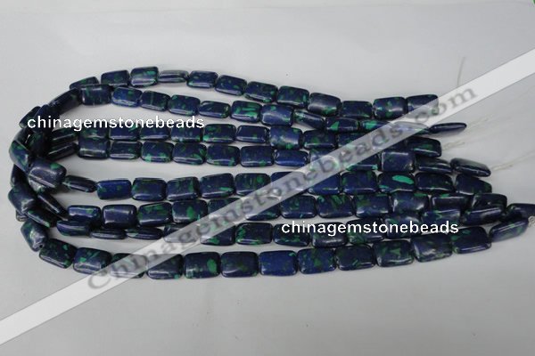 CLA427 15.5 inches 10*14mm rectangle synthetic lapis lazuli beads