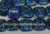 CLA435 15.5 inches 14*14mm square synthetic lapis lazuli beads