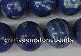 CLA475 15.5 inches 20mm round synthetic lapis lazuli beads