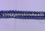 CLA67 15.5 inches 18mm round matte lapis lazuli beads