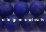 CLA76 15.5 inches 16mm round matte lapis lazuli beads wholesale